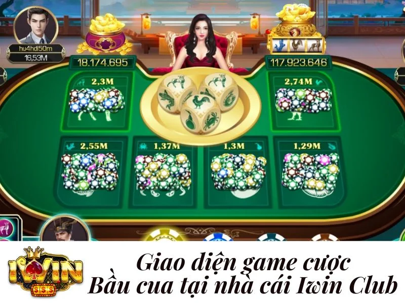 Giao diện game cược Bầu cua tại nhà cái Iwin Club