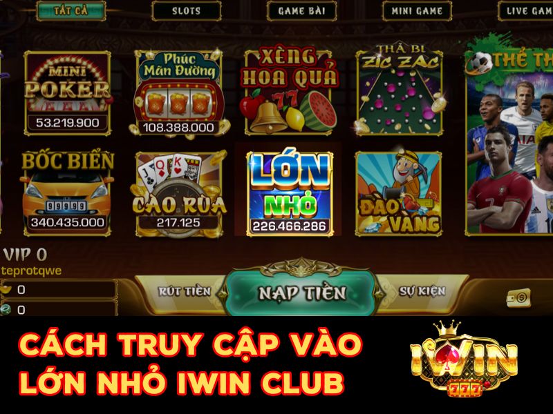 Cách truy cập vào game Lớn Nhỏ