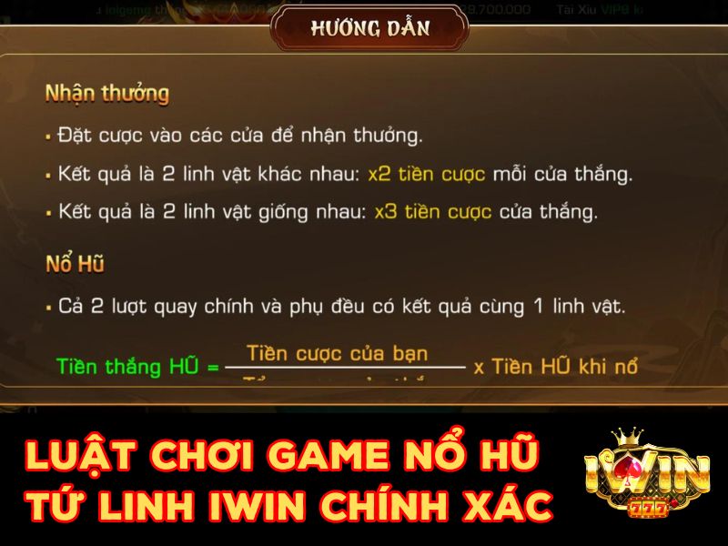 Luật chơi Tứ linh Iwin Club