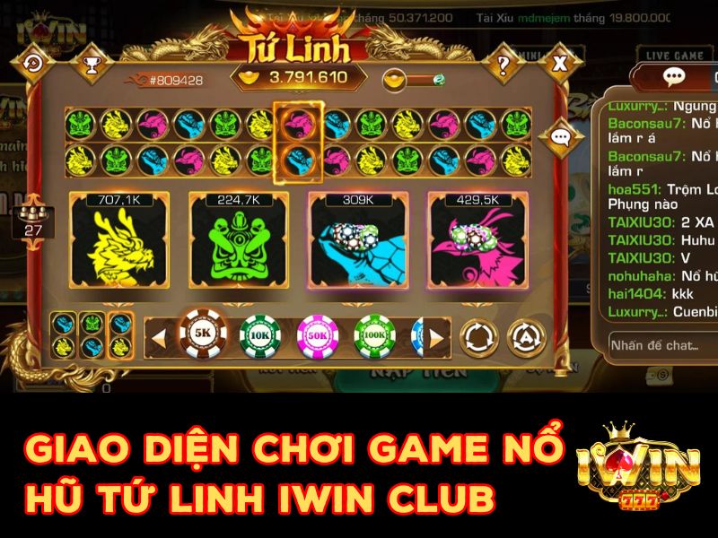 Giao diện game cược Tứ linh