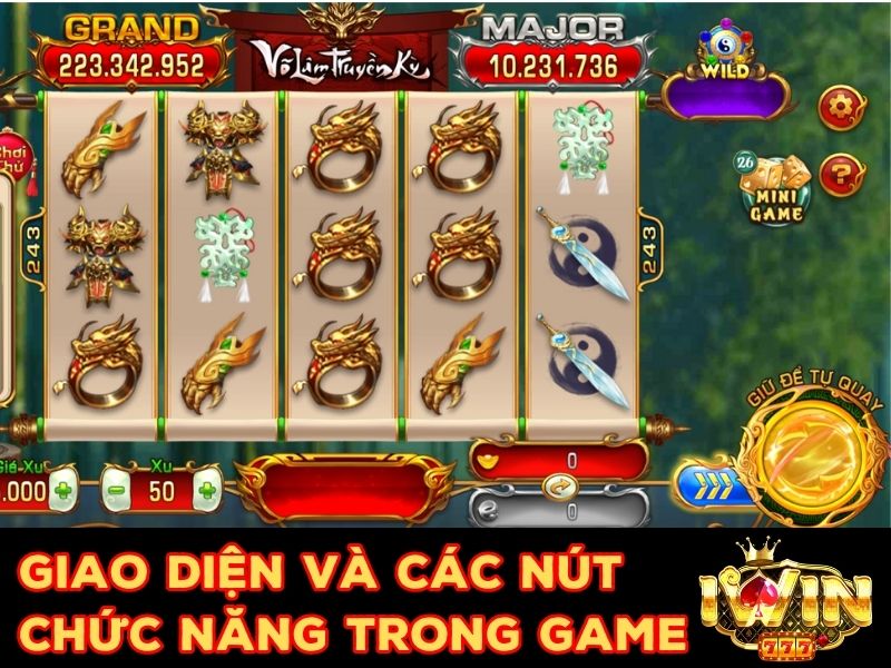 Giao diện và các nút chức năng trong game