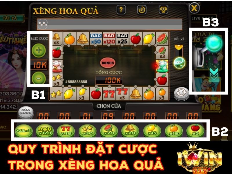 Quy trình thực hiện các bước quay Xèng Hoa Quả